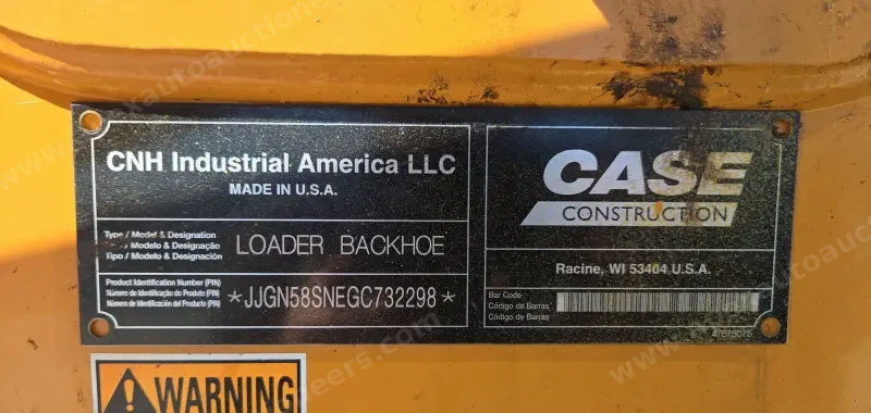 2016 Case 580 Super N photo 170
