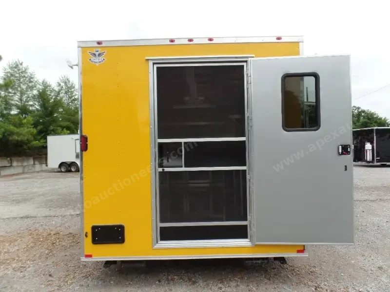 8.5' x 17' Yellow Concession Food Trailer photo 6