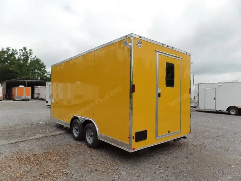 8.5' x 17' Yellow Concession Food Trailer photo 14