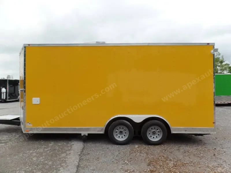 8.5' x 17' Yellow Concession Food Trailer photo 23