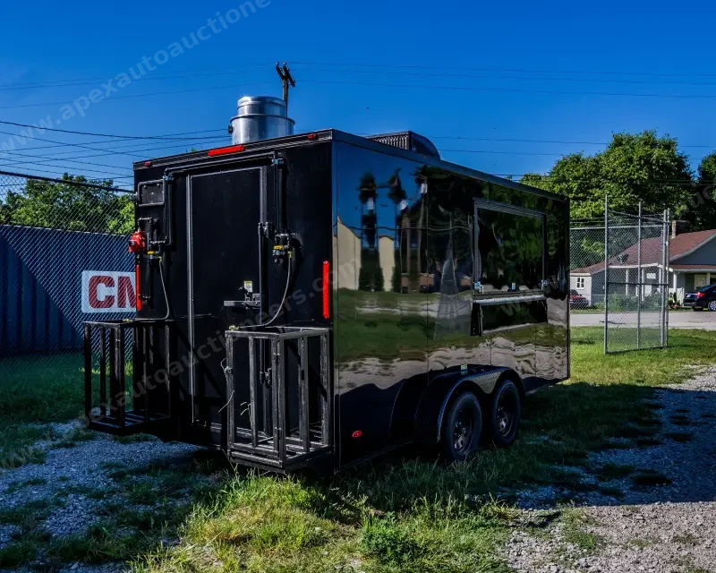 2025 Fully Equipped Food Trailer 7x16 Black-Out photo 6